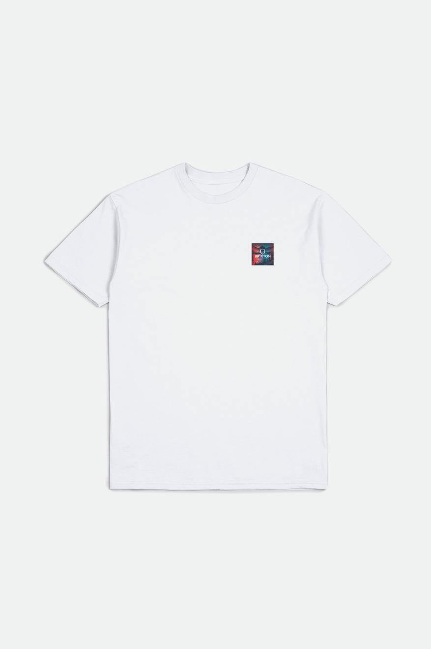 Brixton Alpha Square S/S Standard Men's Tops White | 073ZVGWBU