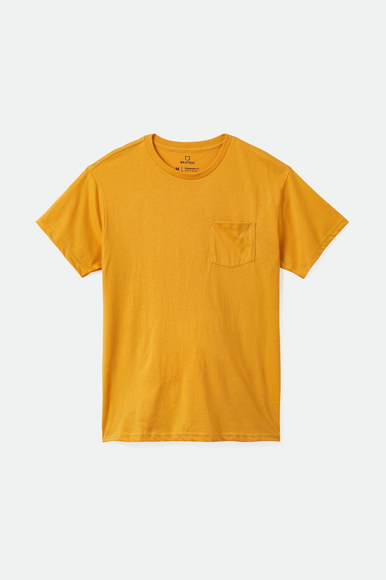 Brixton Basic S/S Pocket Men's Tops Yellow | 124WACLTN