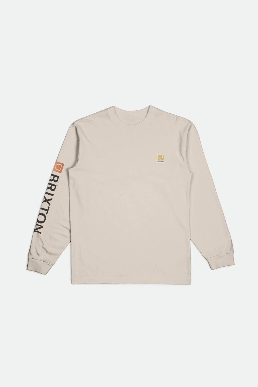 Brixton Beta II L/S Standard Men's Tops Cream | 947FEJYSR