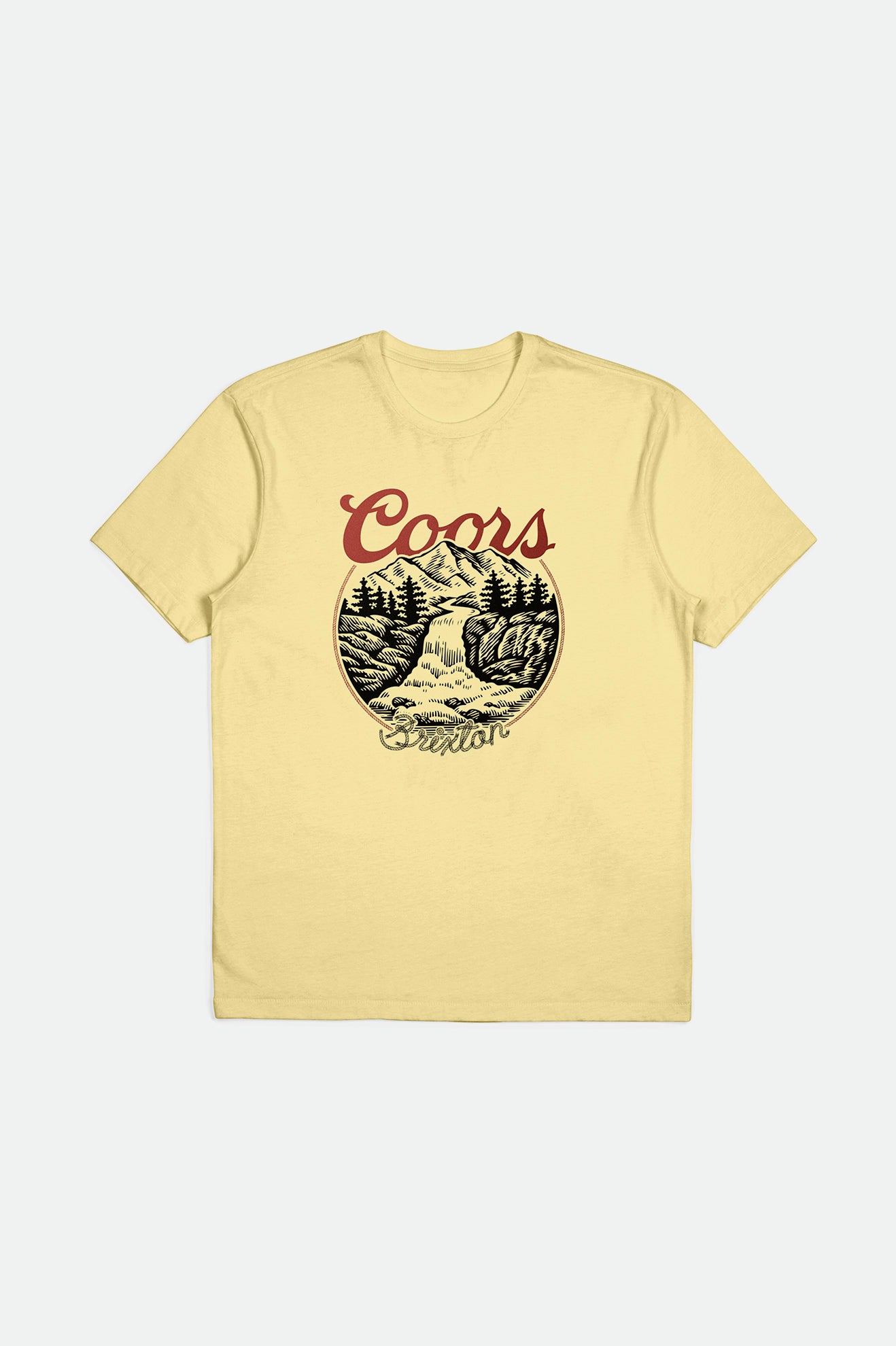 Brixton Coors Rocky S/S Tailored Men's Tops Yellow | 938KWQCHR