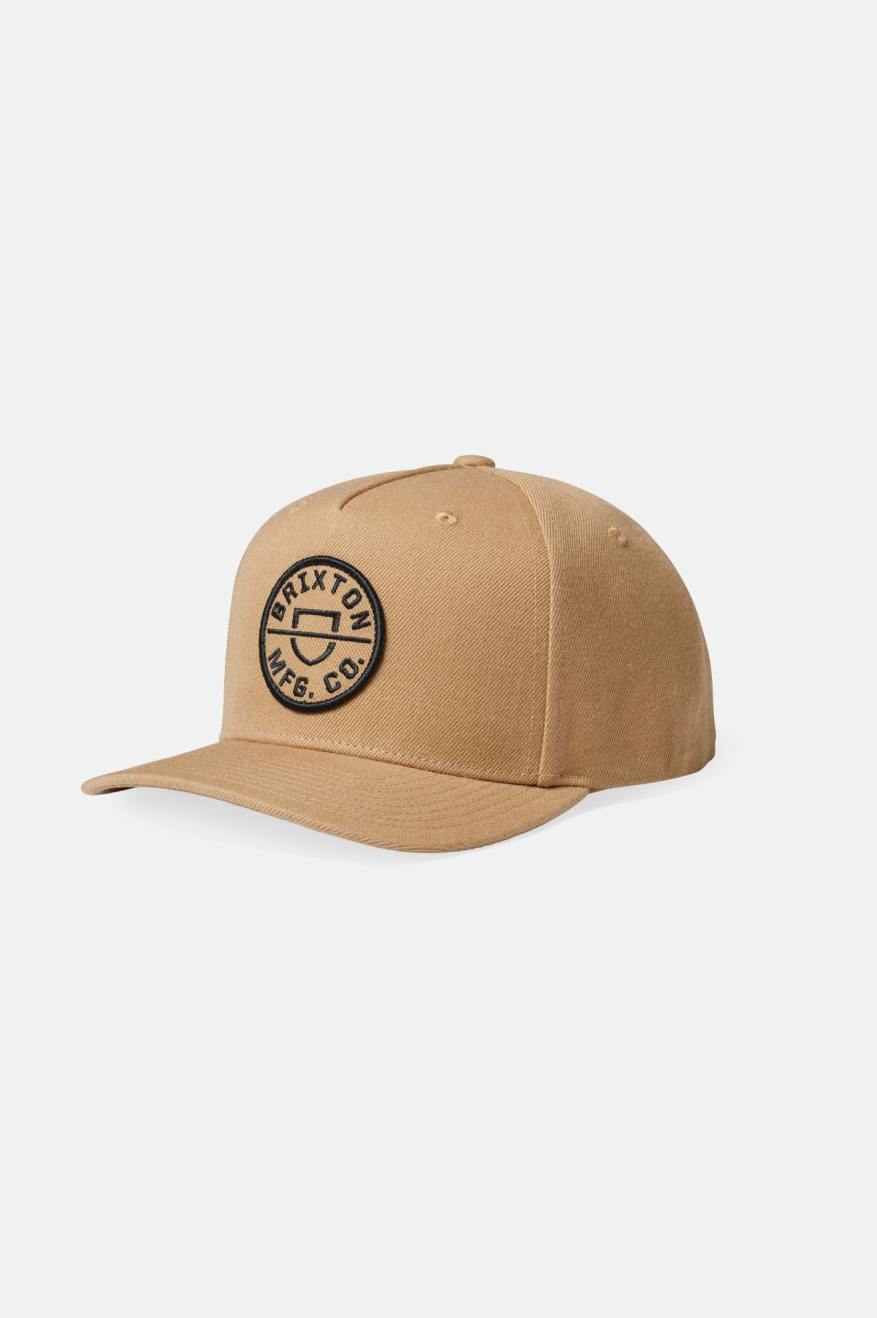 Brixton Crest C MP Men's Caps Beige | 824MIONGA