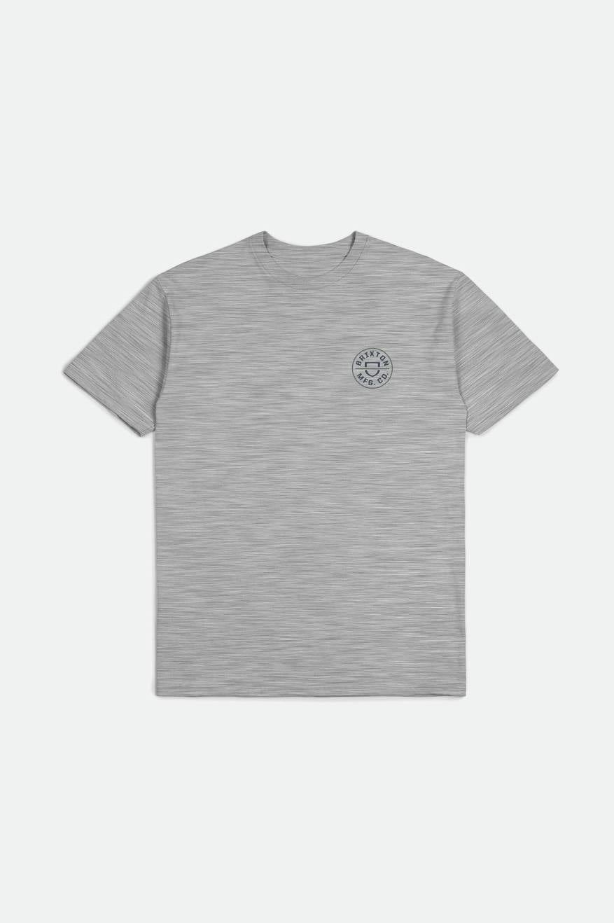 Brixton Crest II S/S Standard Men's Tops Grey / Dark | 912AFODUQ