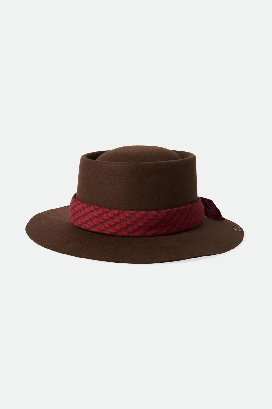 Brixton Fender Jaguar Contour Fedora Women's Fedoras Brown | 019GEJYLP