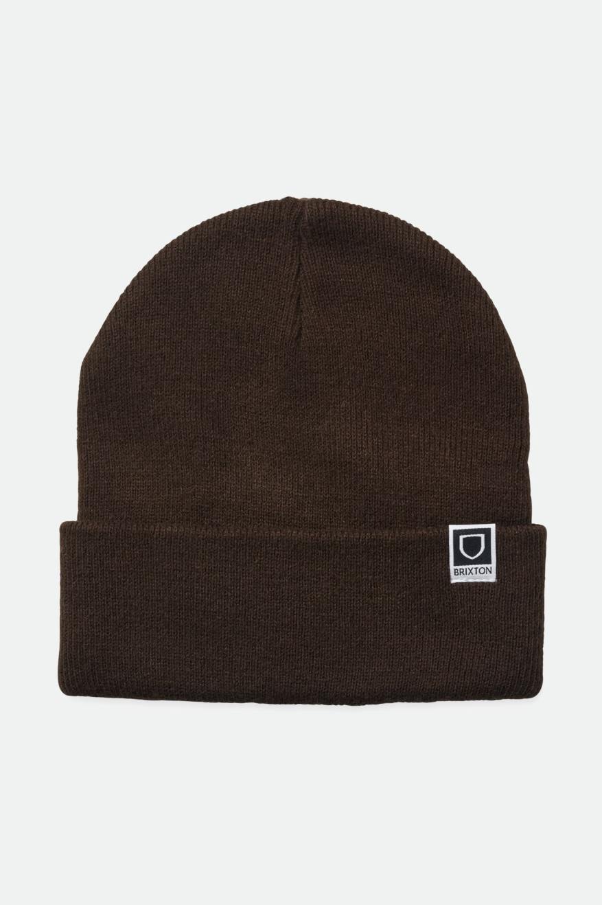 Brixton Harbor Beta Watch Cap Men's Beanie Deep Brown | 527KDRPFH