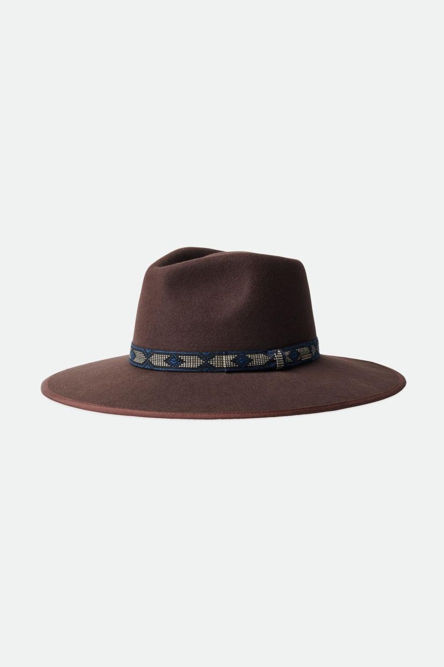 Brixton Jo Rancher Hat Women's Hats Deep Brown | 361ZCAWFL