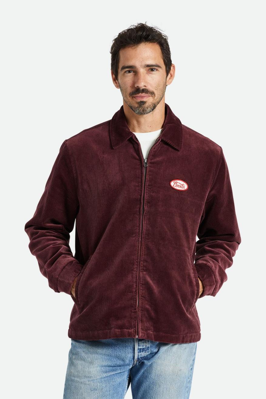 Brixton Utopia Men's Jackets Red | 368OHEBSR