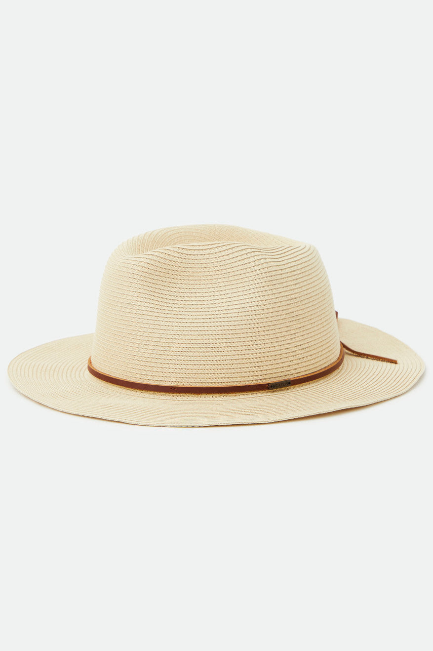 Brixton Wesley Straw Packable Men's Fedoras Brown | 671SGQFZO