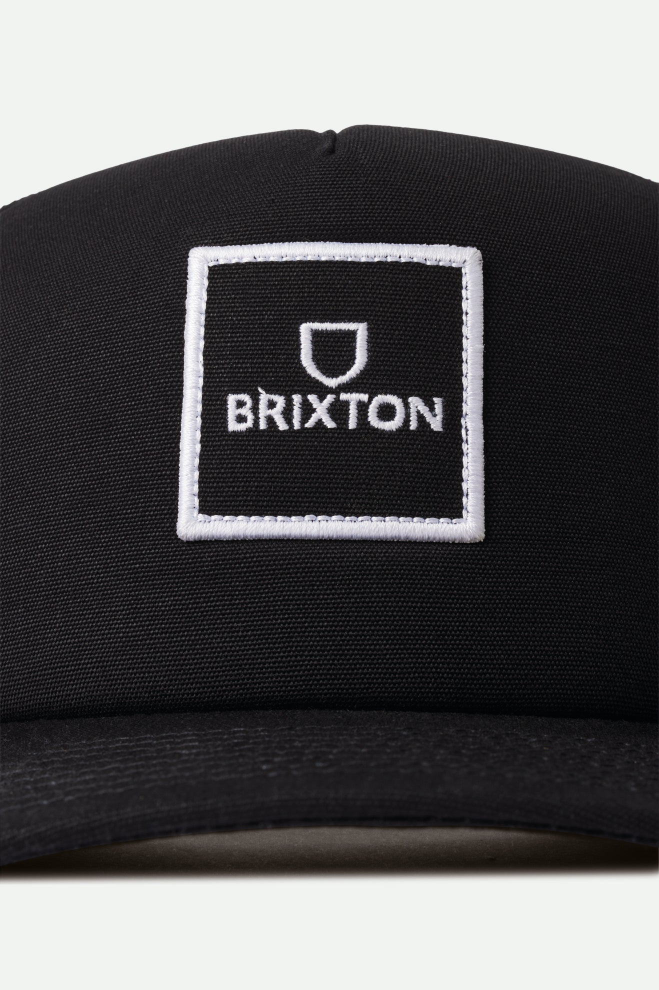 Brixton Alpha Block NetPlus MP Trucker Hat Men's Caps Black | 436LSNDAT