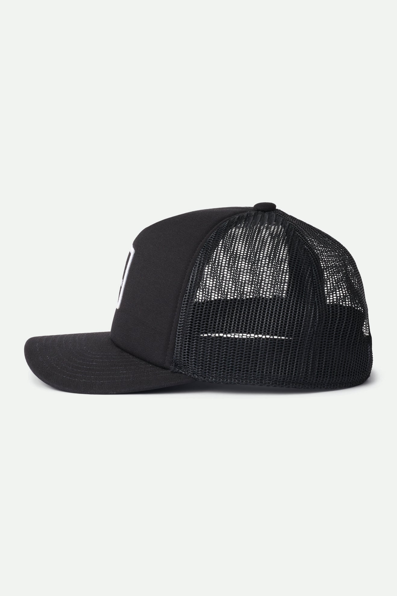 Brixton Alpha Block NetPlus MP Trucker Hat Men's Caps Black | 436LSNDAT