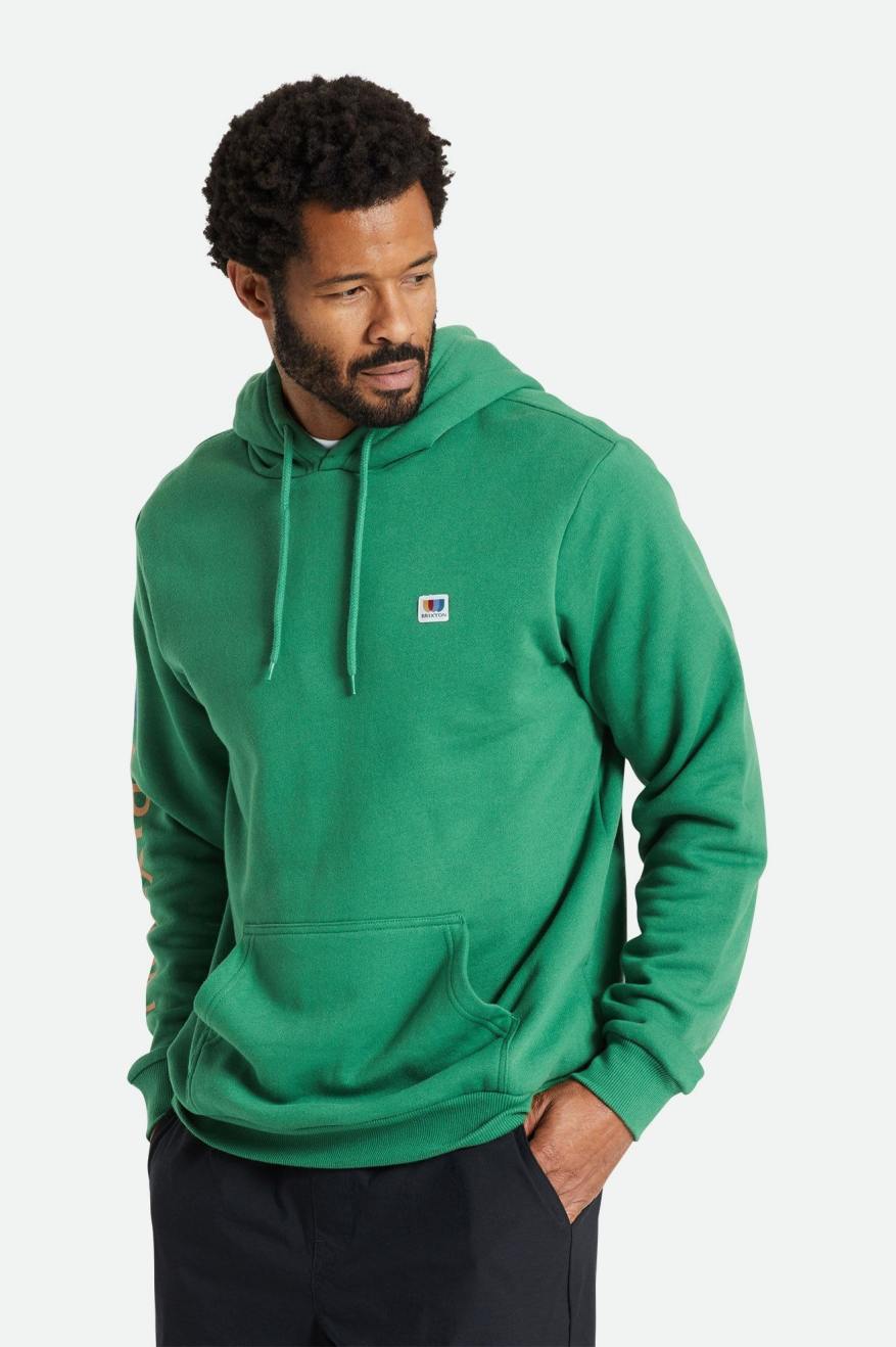 Brixton Alton Men\'s Hoodie Green | 092LCIWXF