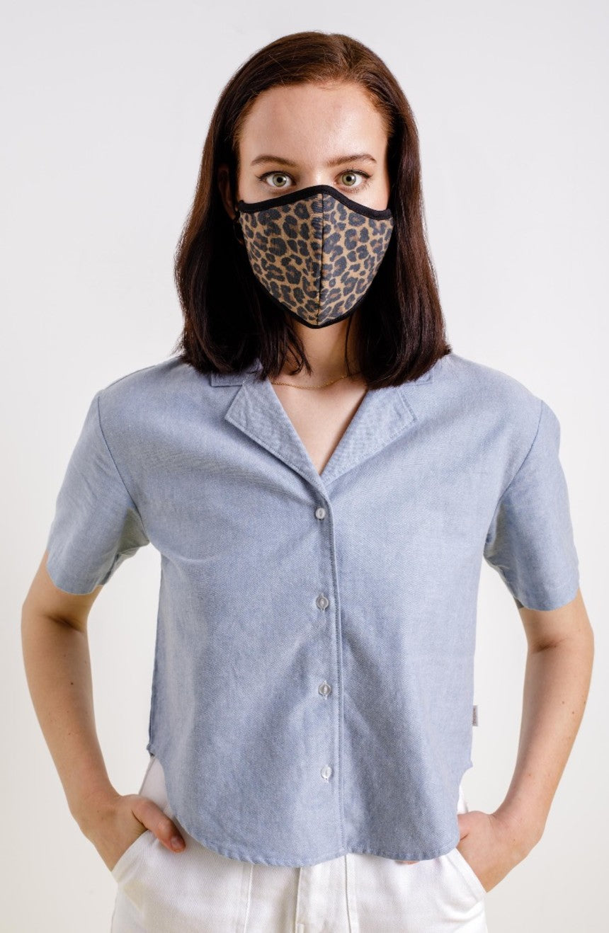 Brixton Antimicrobial 4-Way Stretch Unisex Face Masks Leopard | 275VEPXIN