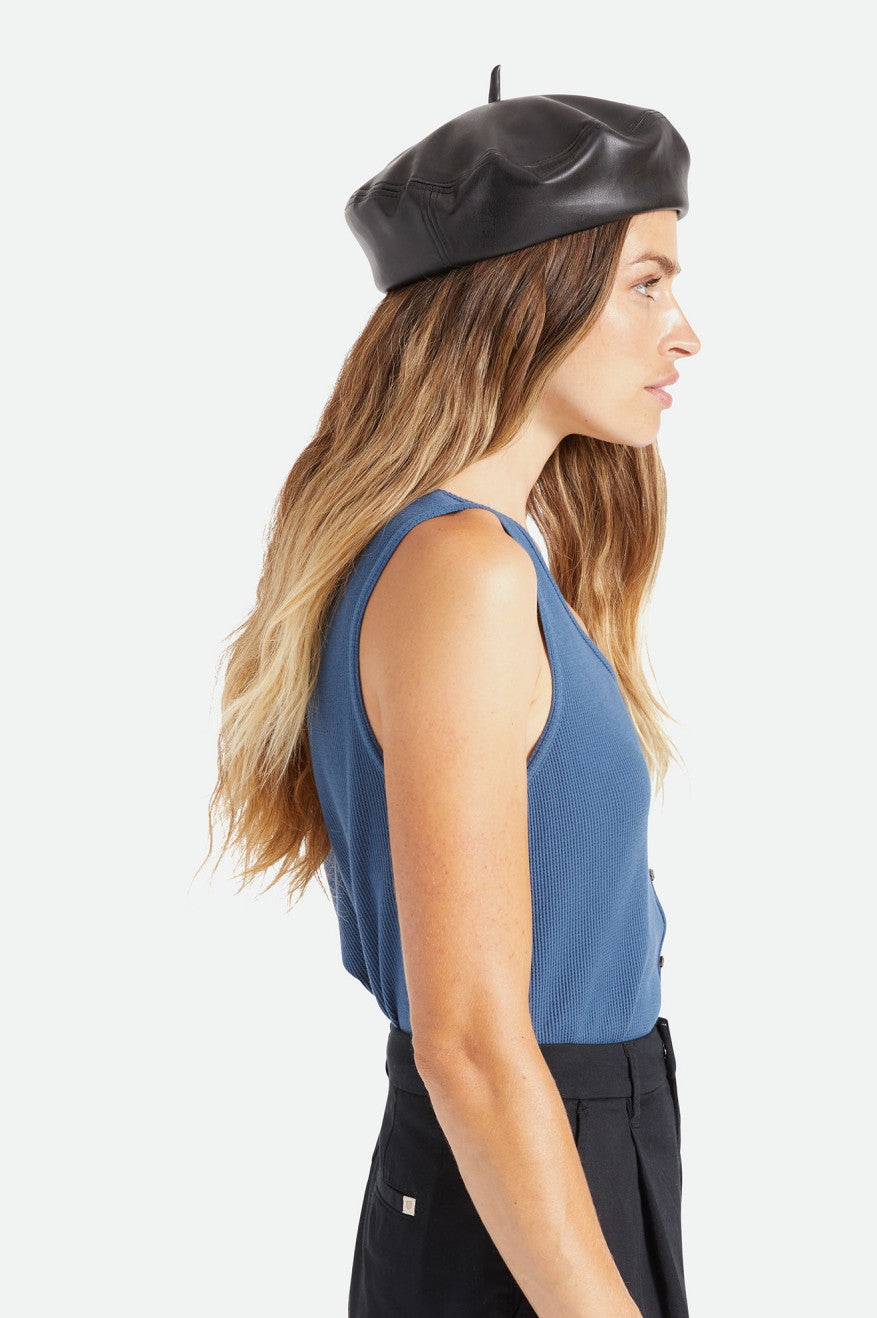 Brixton Audrey II Beret Women's Hats Black | 051ZQBDHY