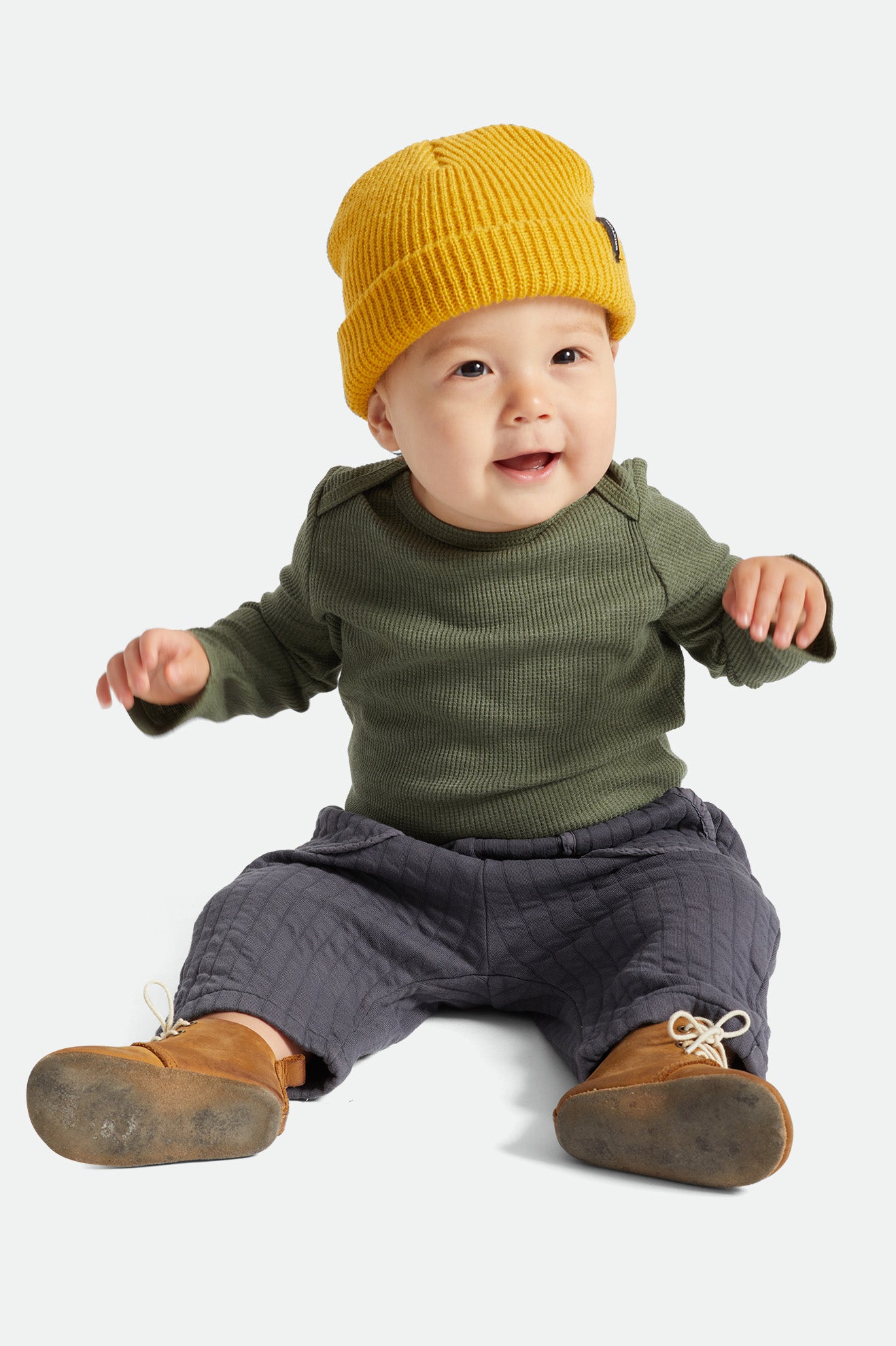 Brixton Baby Heist Men's Beanie Mustard | 175LWMAUH