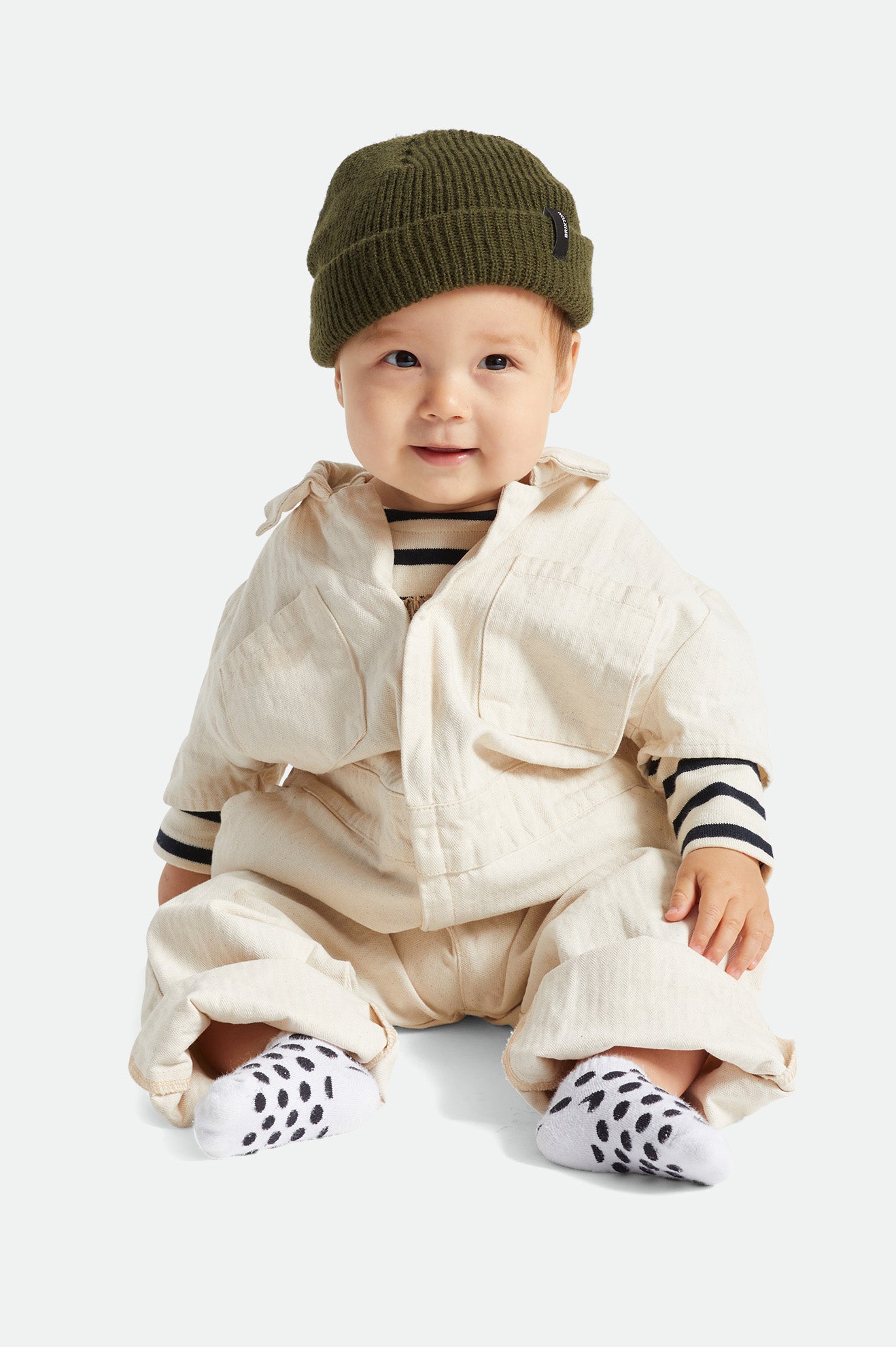 Brixton Baby Heist Men's Beanie Olive | 417TJPSXD