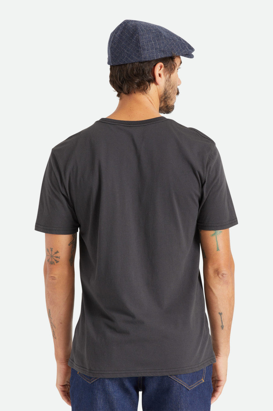 Brixton Basic S/S Pocket Men's Tops Black | 234EKAUXC