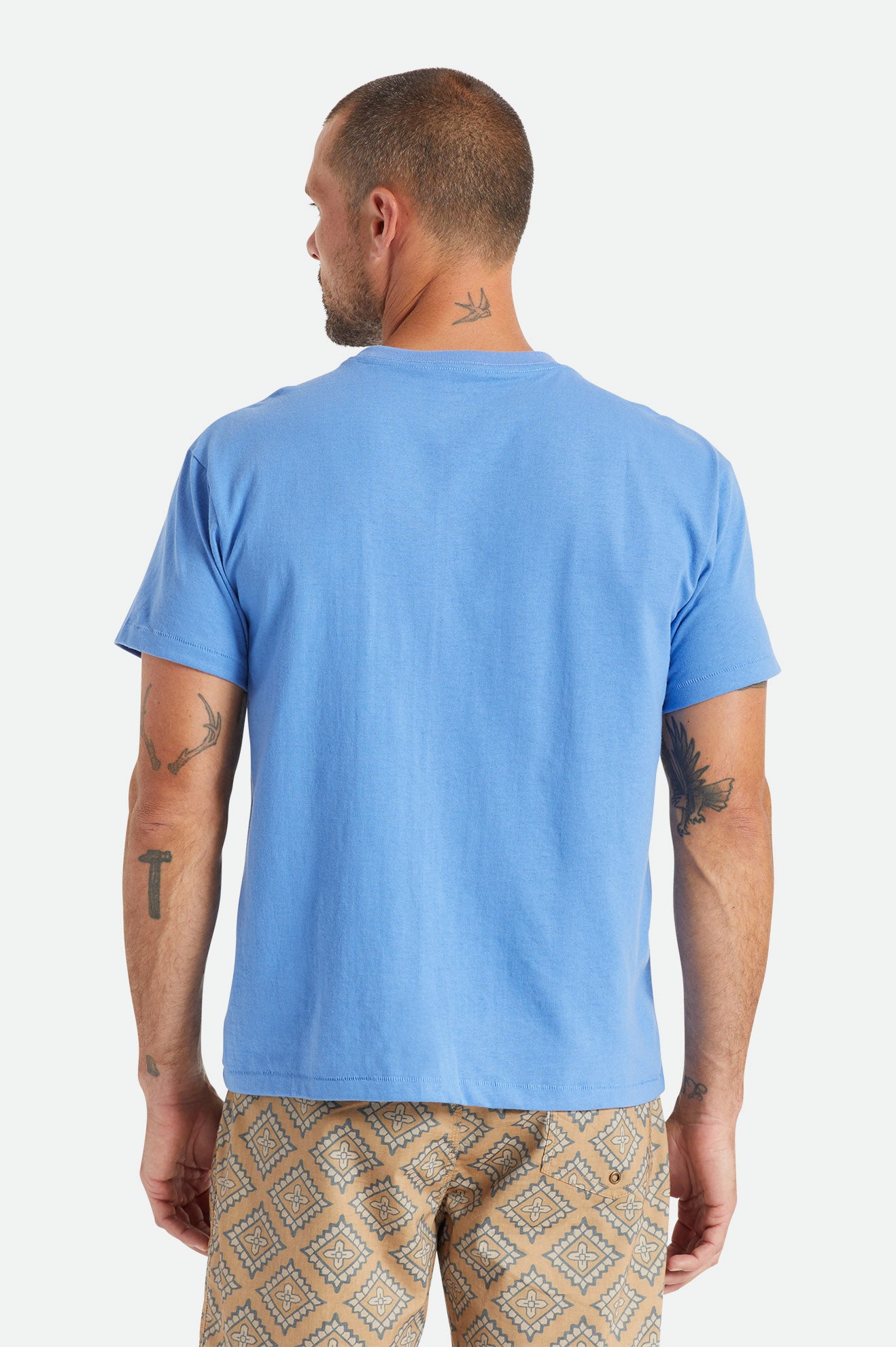 Brixton Basic S/S Pocket Men's Tops Blue | 916EQTAXB