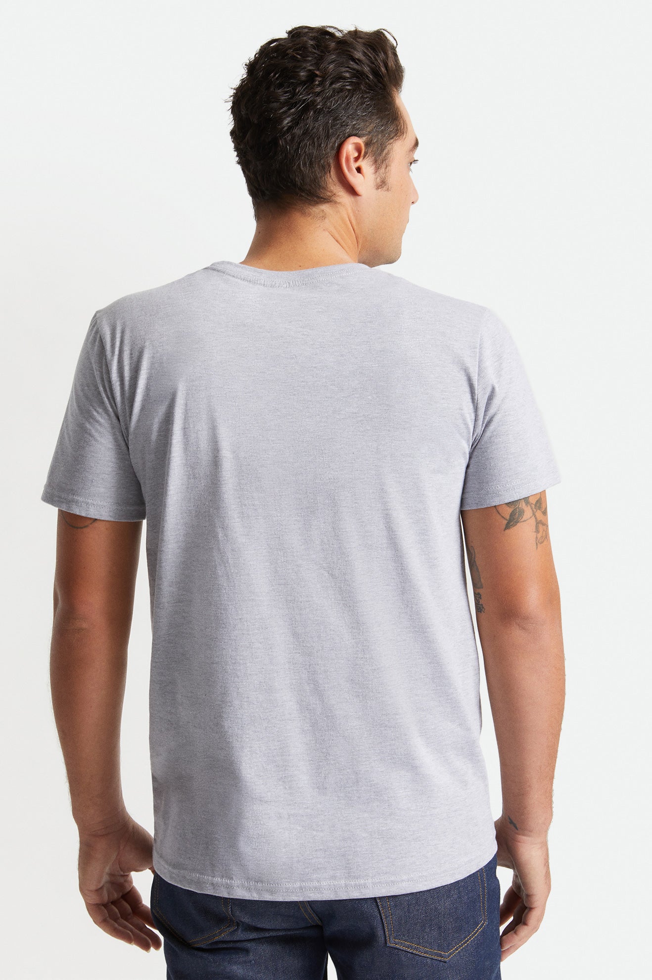 Brixton Basic S/S Pocket Men's Tops Grey | 145YJUKEX