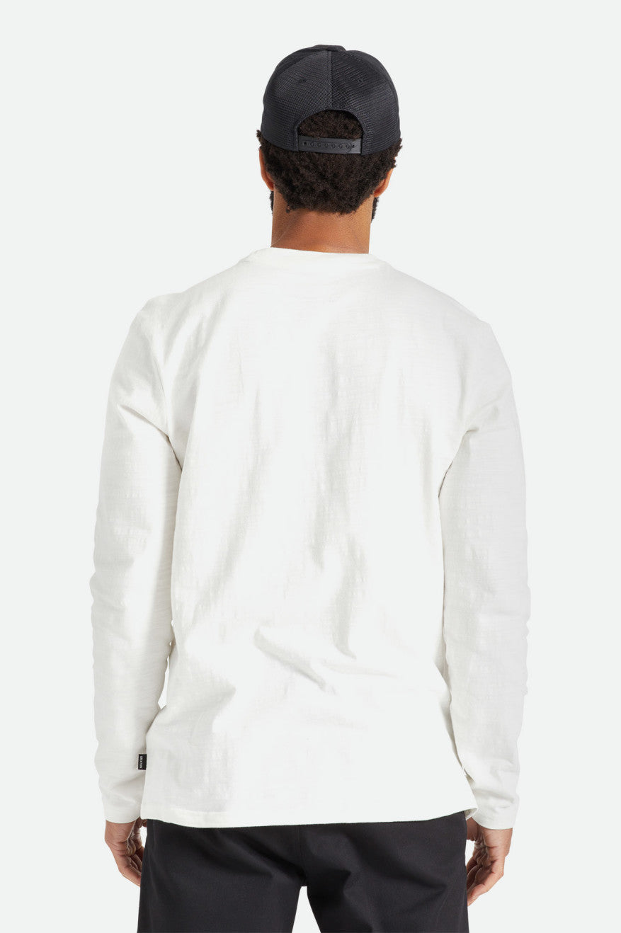 Brixton Basic Slub L/S Pocket Men's Tops White | 420QWPTHG