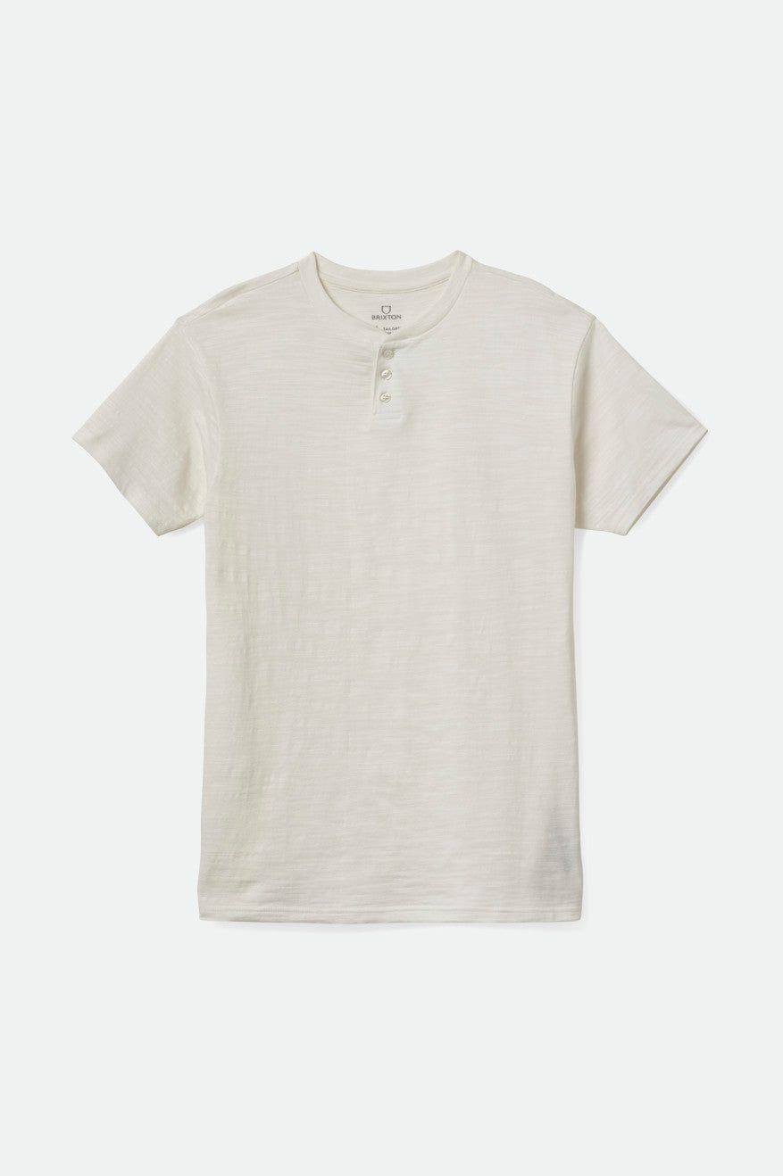 Brixton Basic Slub S/S Henley Men's Knitwear White | 560YQTLFO