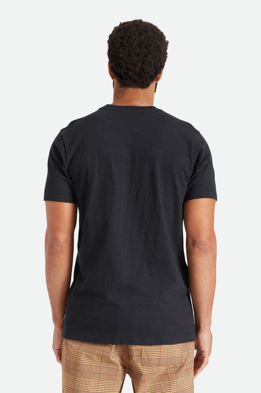 Brixton Basic Slub S/S Pocket Men's Knitwear Black | 326QGSYEZ