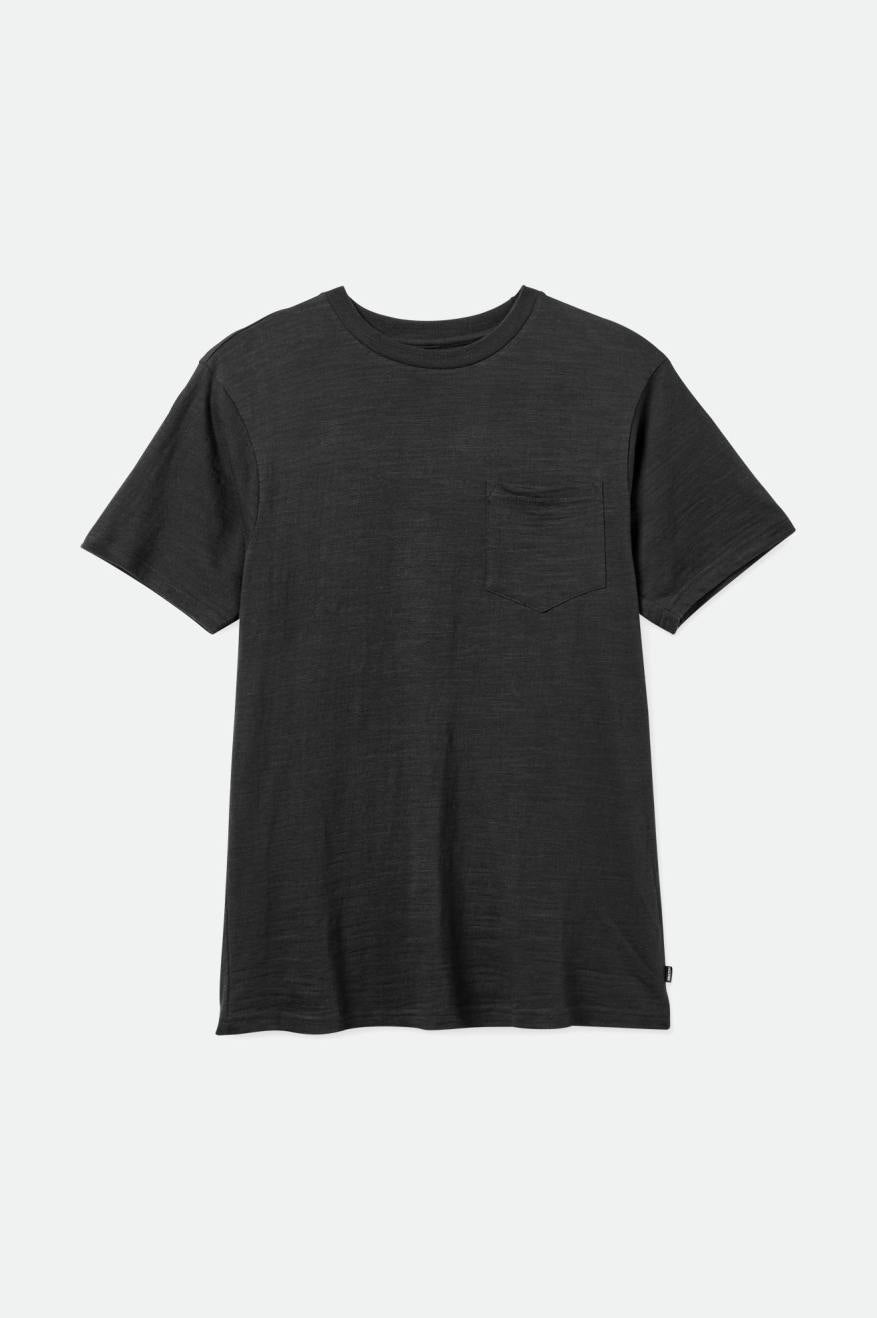 Brixton Basic Slub S/S Pocket Men's Knitwear Black | 326QGSYEZ