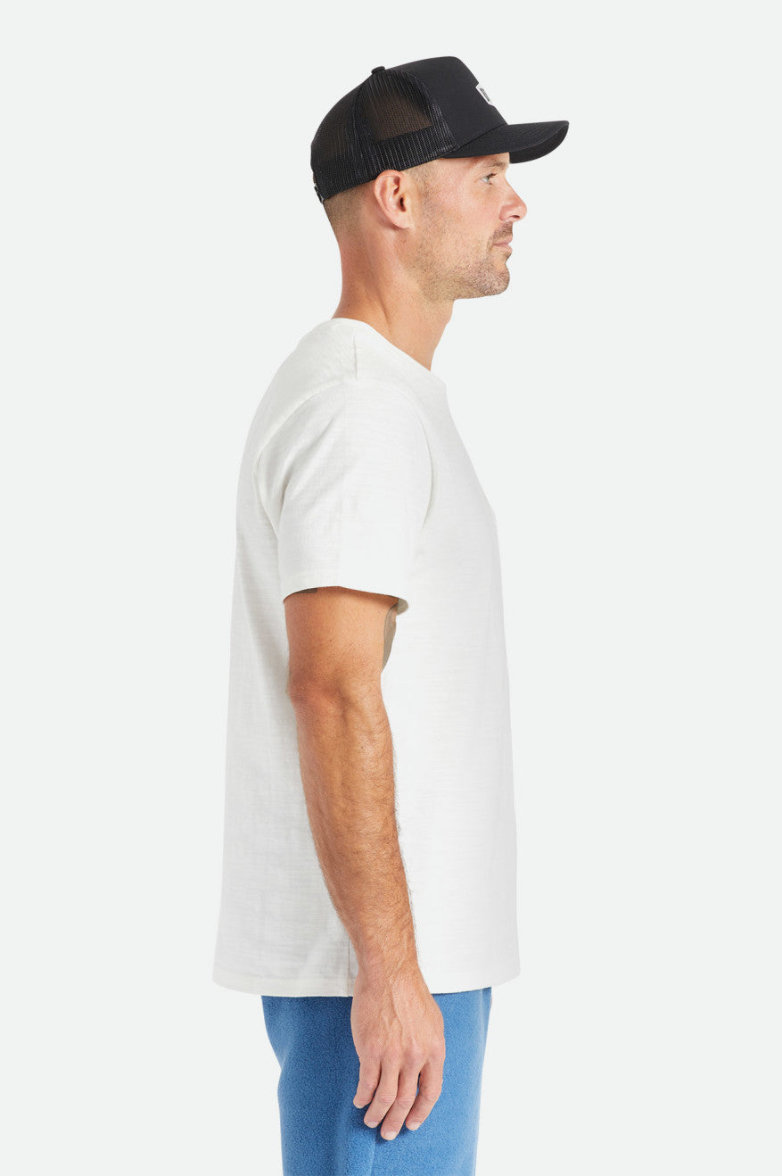 Brixton Basic Slub S/S Pocket Men's Knitwear White | 528YFTKEO