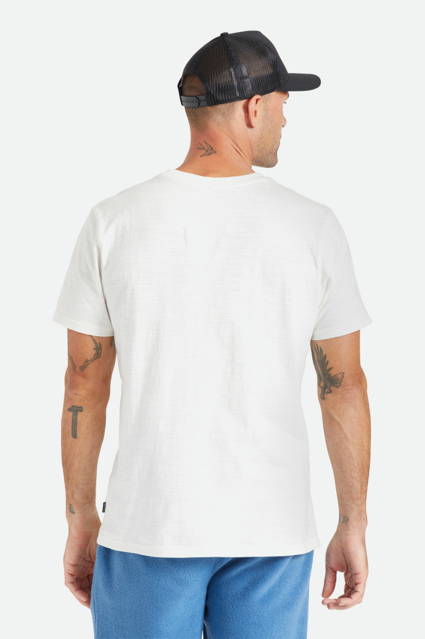 Brixton Basic Slub S/S Pocket Men's Tops White | 932KNPTMX