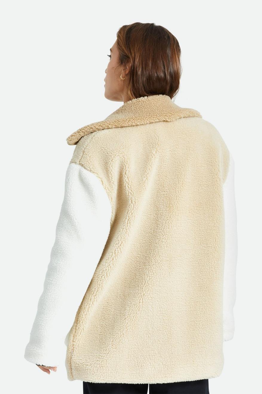 Brixton Bern Sherpa Women's Jackets Light Yellow | 208QAXOMJ