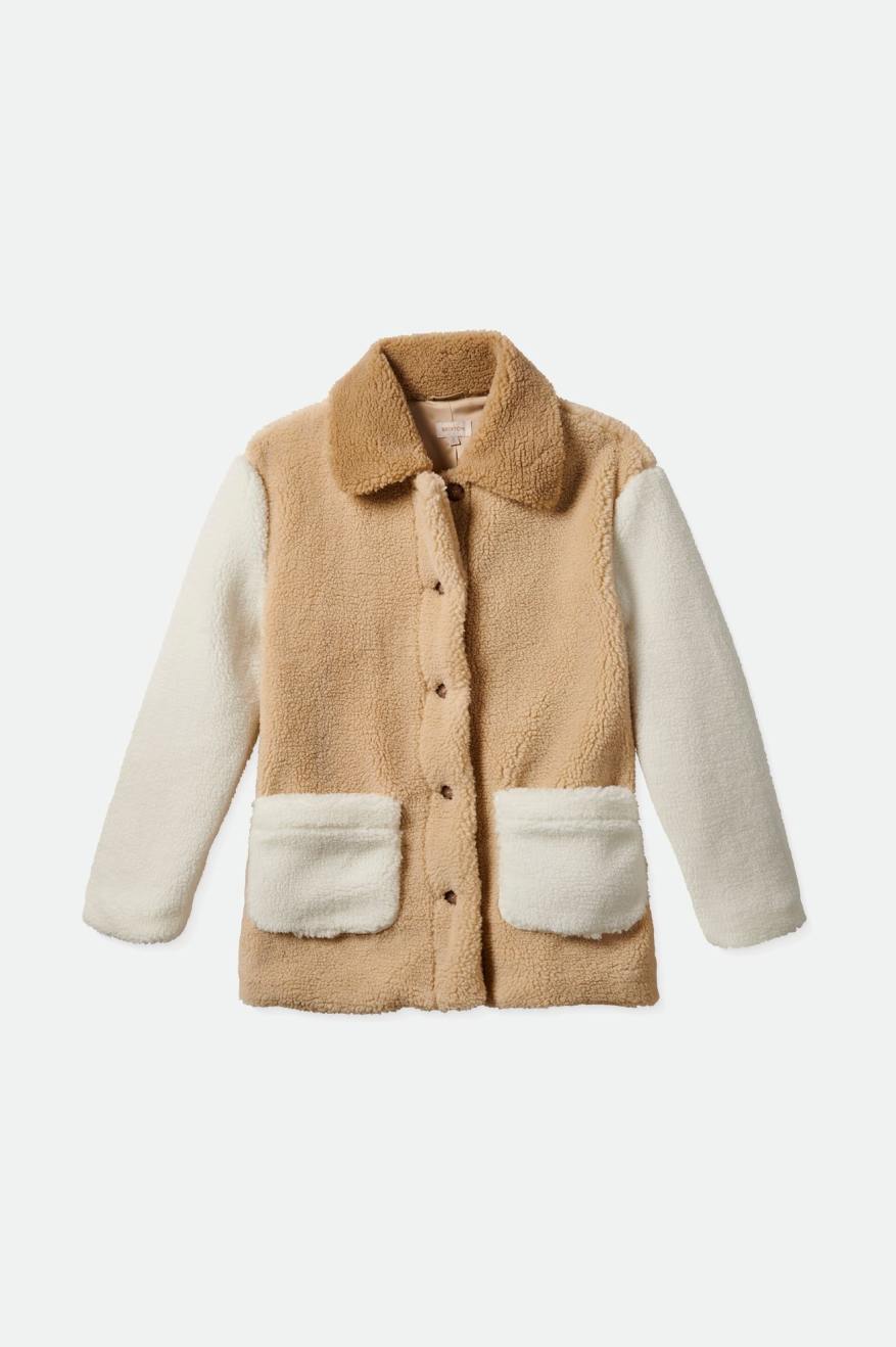 Brixton Bern Sherpa Women's Jackets Light Yellow | 208QAXOMJ