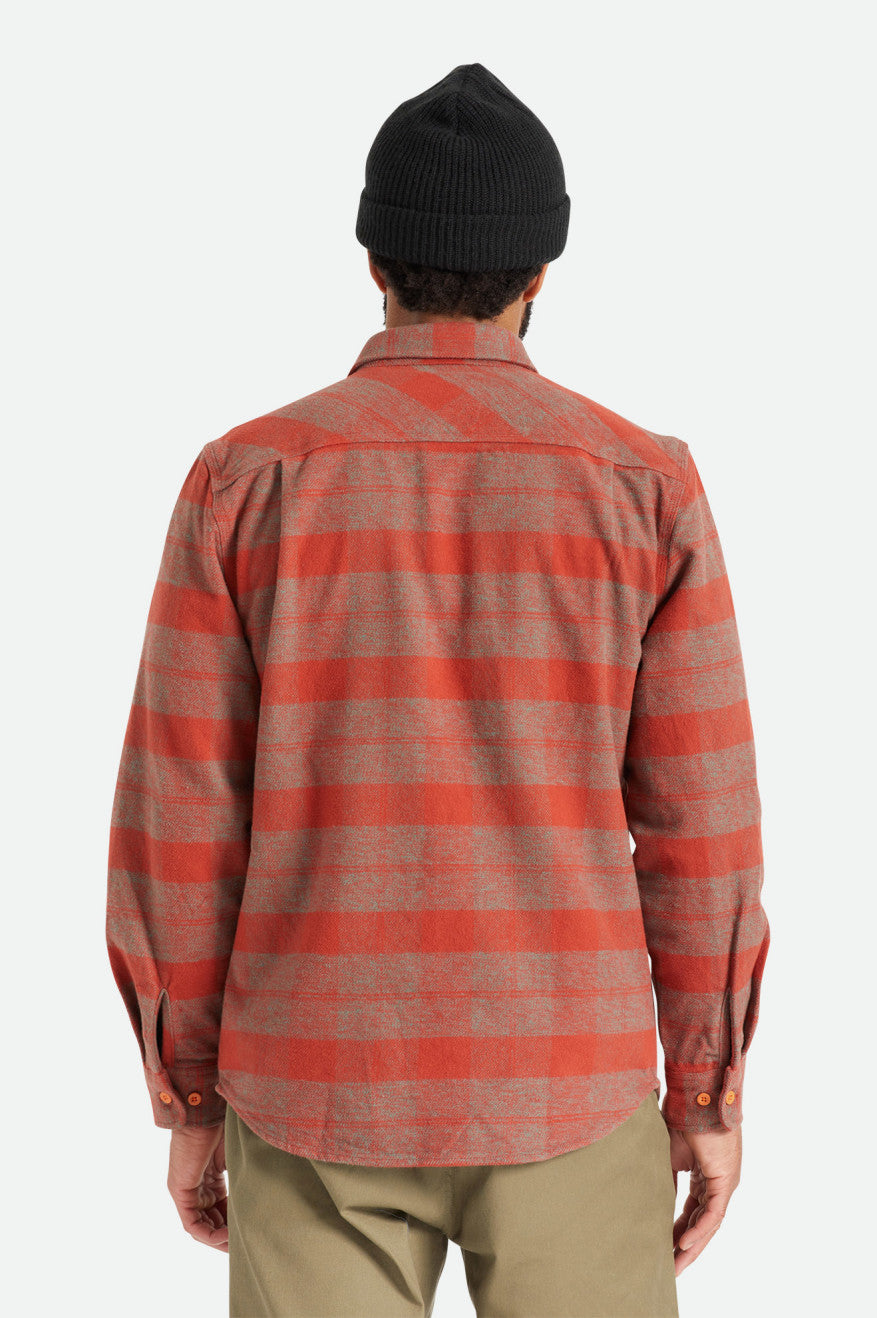 Brixton Bowery Heavy Weight L/S Men's Flannels Red | 265PQXYAE