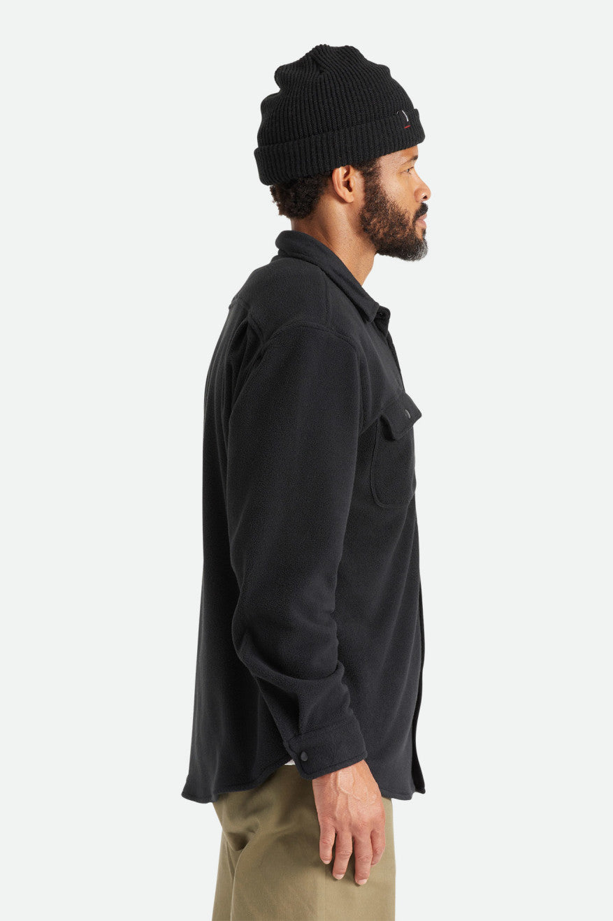 Brixton Bowery L/S Arctic Stretch Fleece Men's Wovens Black | 043HXUJBI