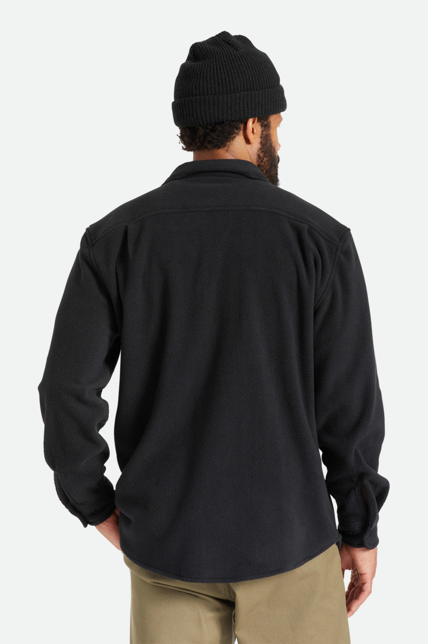 Brixton Bowery L/S Arctic Stretch Fleece Men's Wovens Black | 043HXUJBI