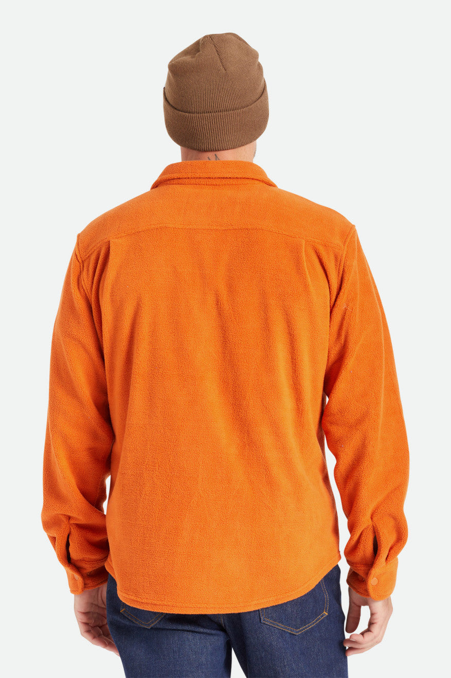 Brixton Bowery L/S Arctic Stretch Fleece Men's Flannels Orange | 946GTYFXK