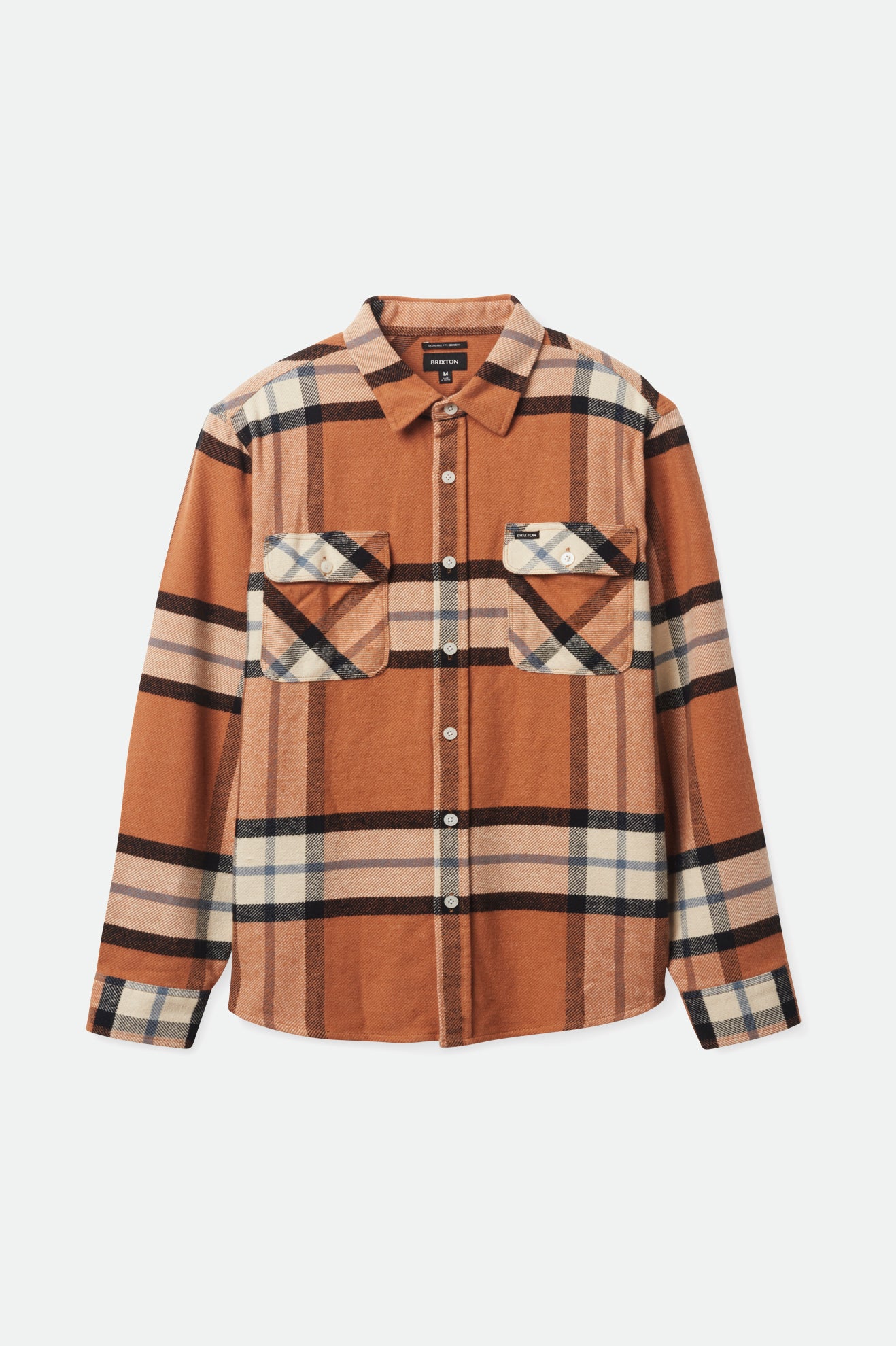 Brixton Bowery L/S Men's Flannels Beige | 943SDAQTC