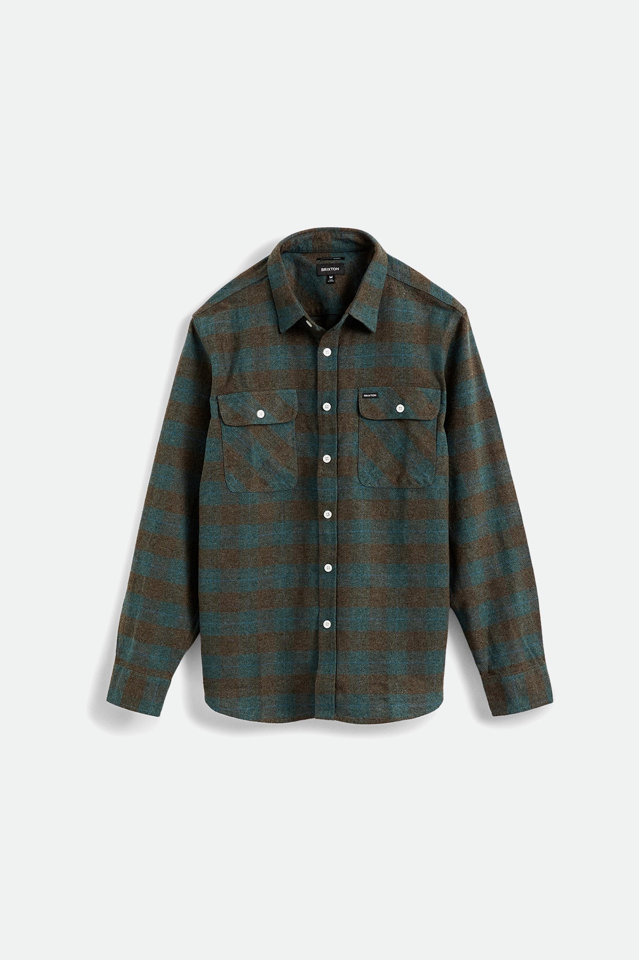 Brixton Bowery L/S Men's Flannels Blue | 703LHSAVT