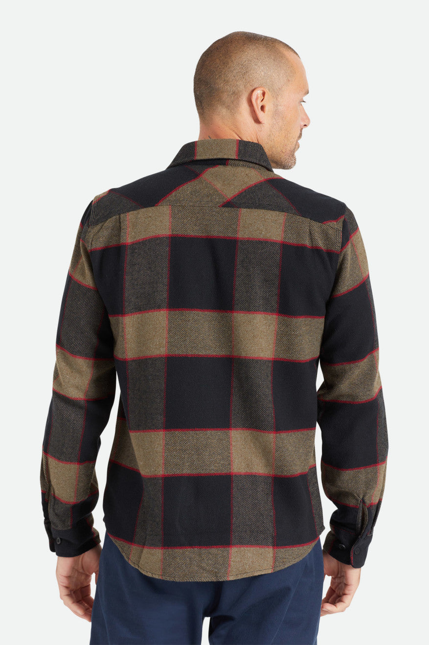 Brixton Bowery L/S Men's Flannels Grey | 627VBHSGQ