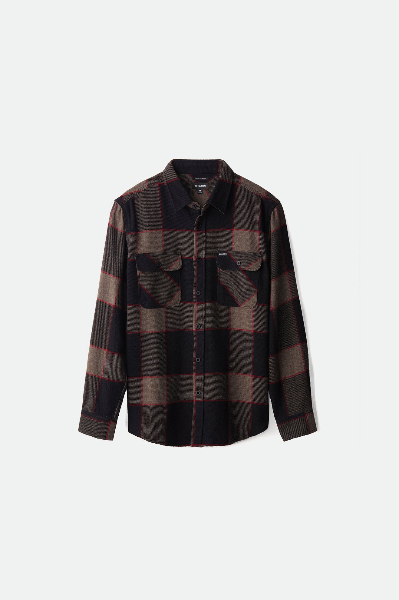 Brixton Bowery L/S Men's Flannels Grey | 627VBHSGQ