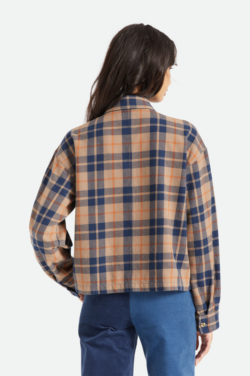 Brixton Bowery L/S Women's Flannels Deep Green | 713DQXLPZ