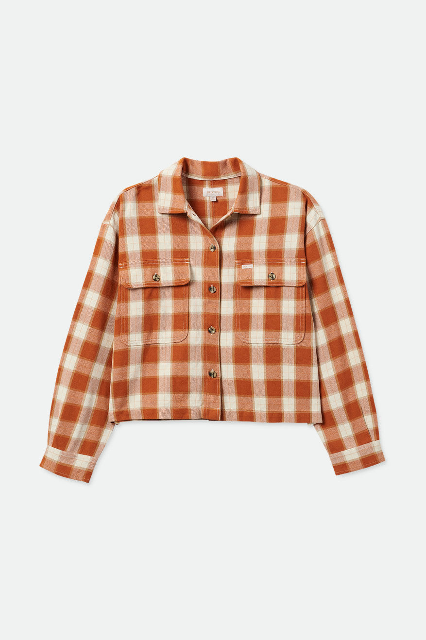 Brixton Bowery L/S Women's Flannels Orange | 513GINVXT