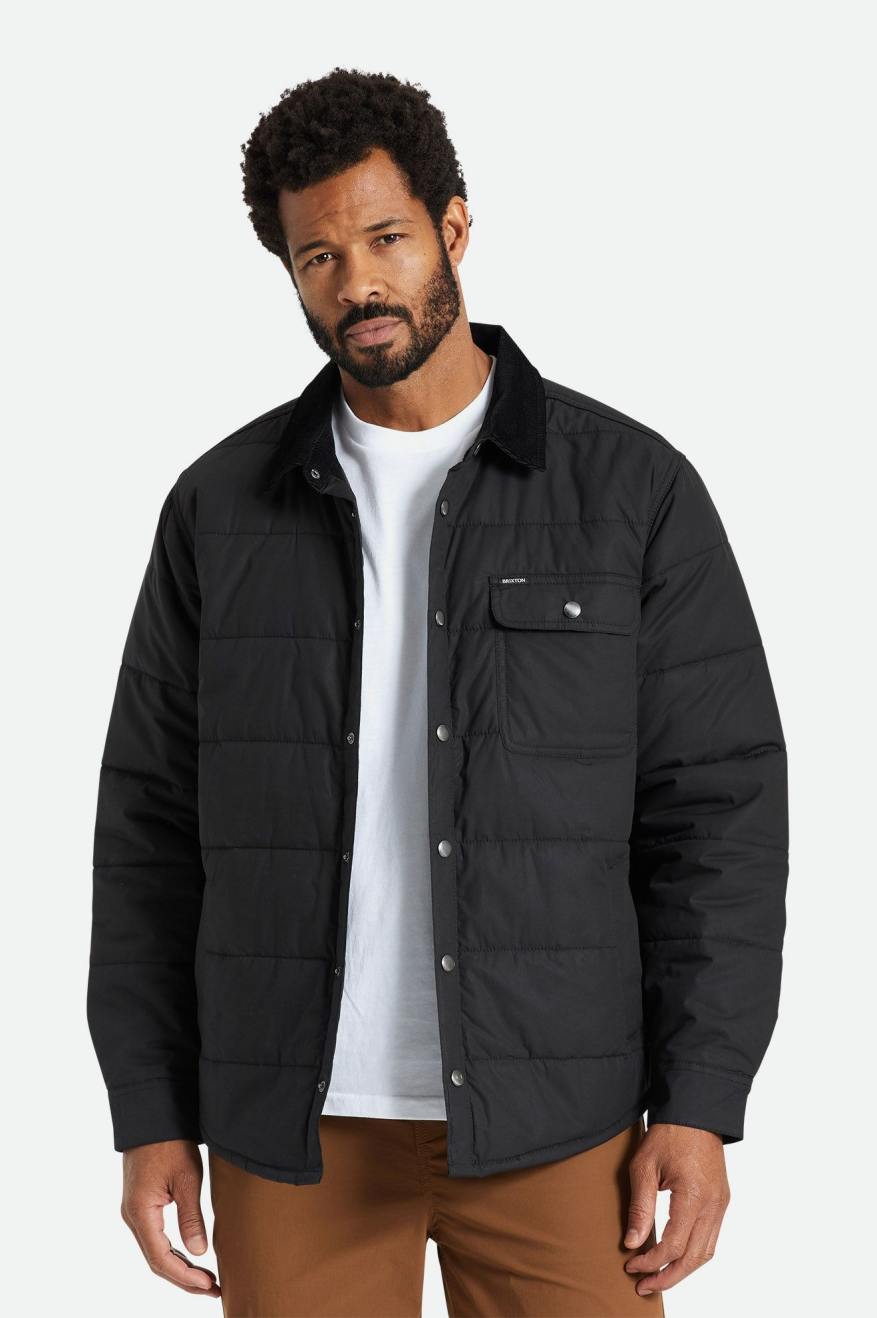 Brixton Cass Men\'s Jackets Black | 328RMHFJY