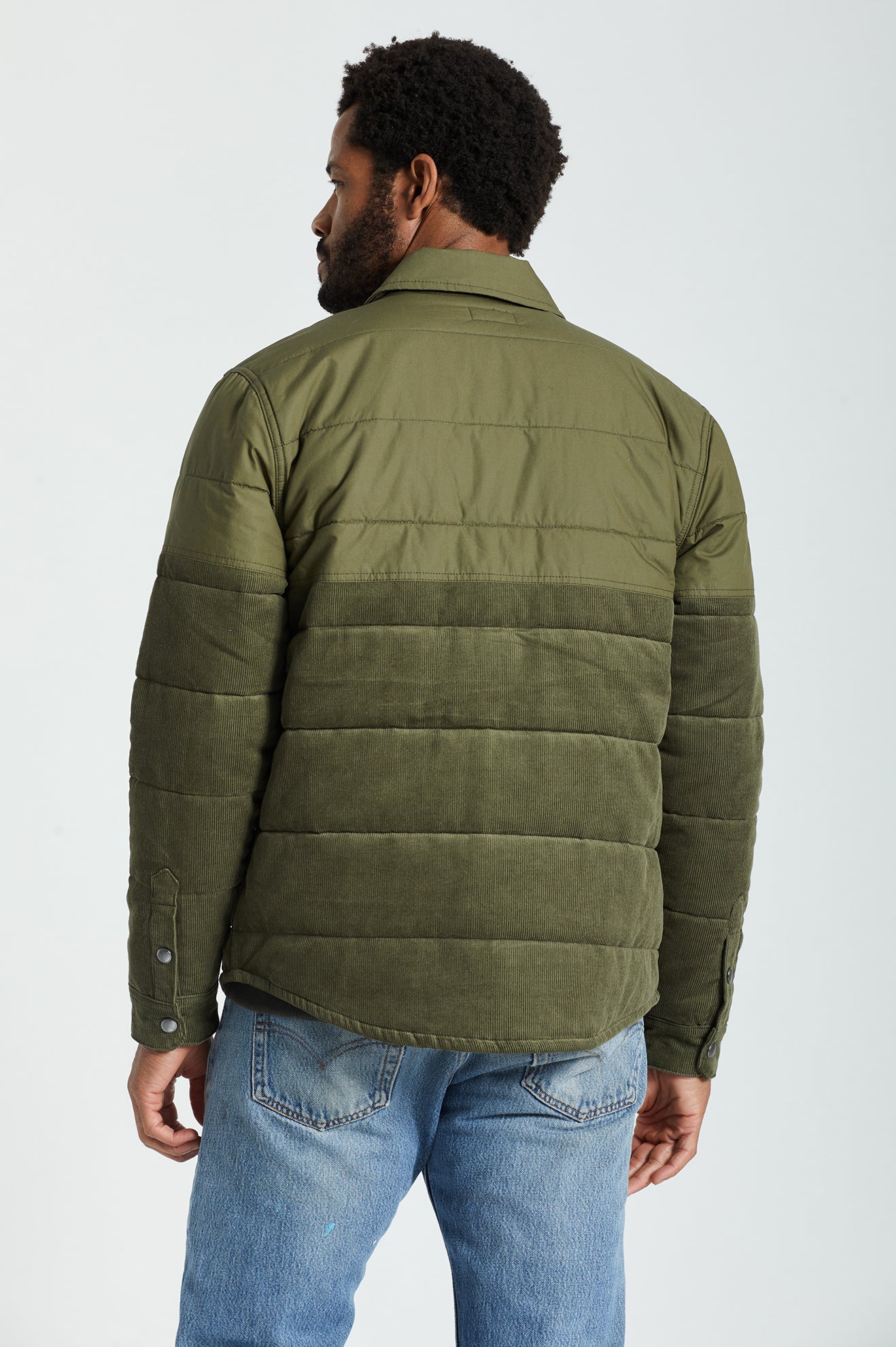 Brixton Cass Men's Jackets Olive | 351YTFZNA