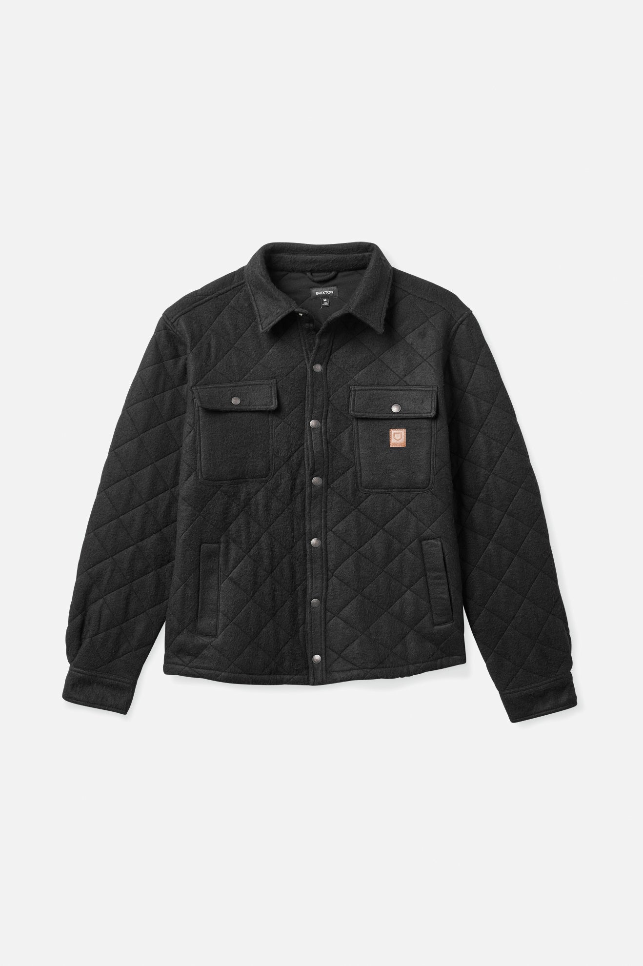 Brixton Cass Quilted Fleece Men's Jackets Black | 895HYKOSZ