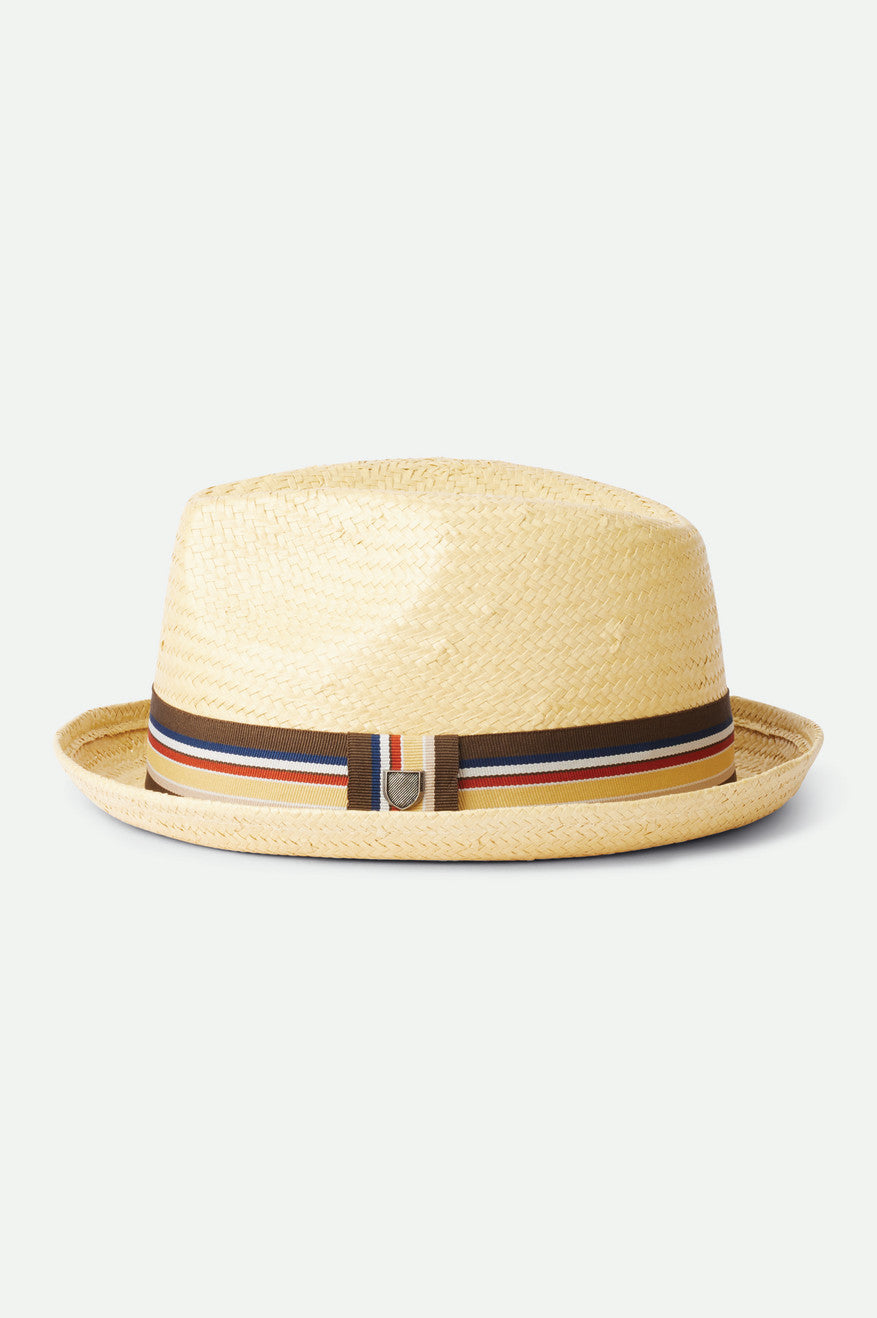 Brixton Castor Fedora Women's Straw Hats Brown | 710KVJOTM