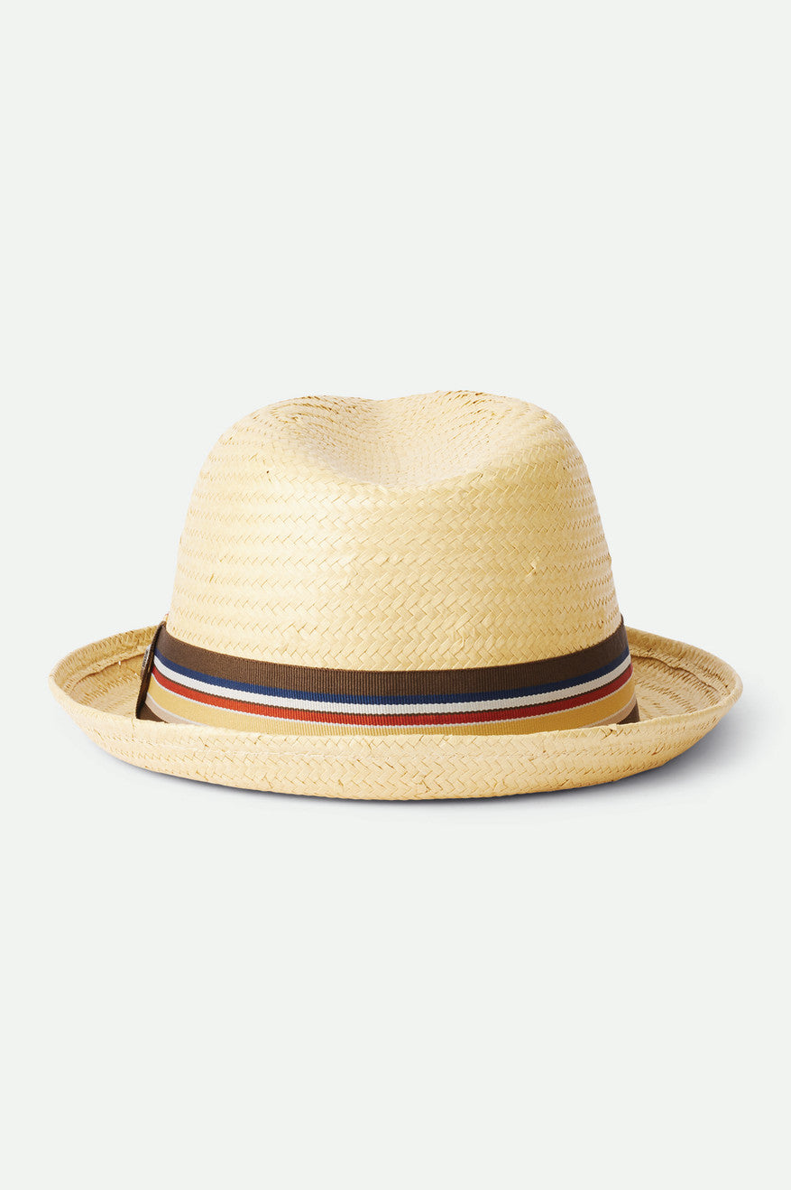 Brixton Castor Fedora Women's Straw Hats Brown | 710KVJOTM