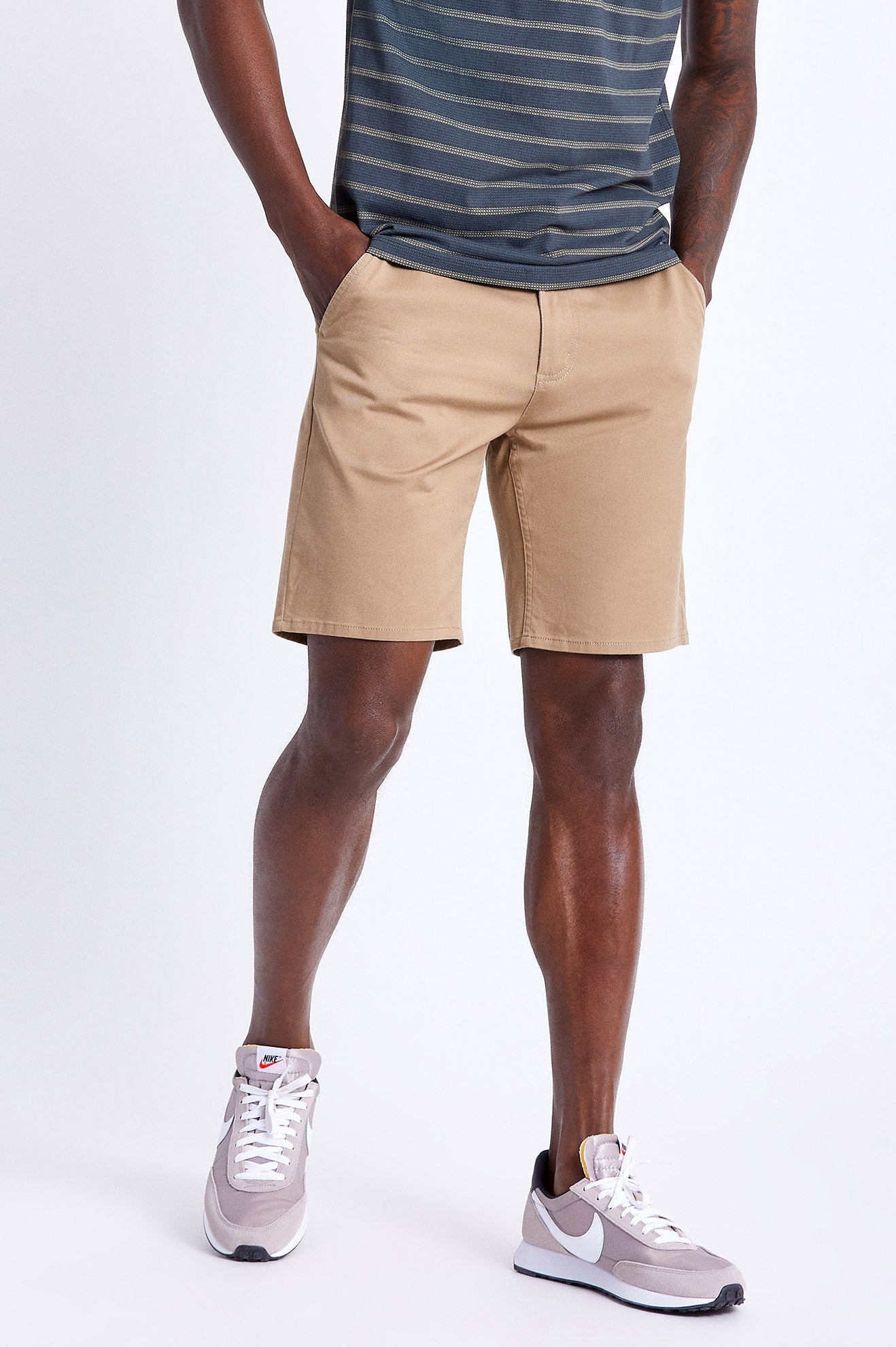 Brixton Choice Chino Men\'s Shorts Khaki | 476TNSBGF