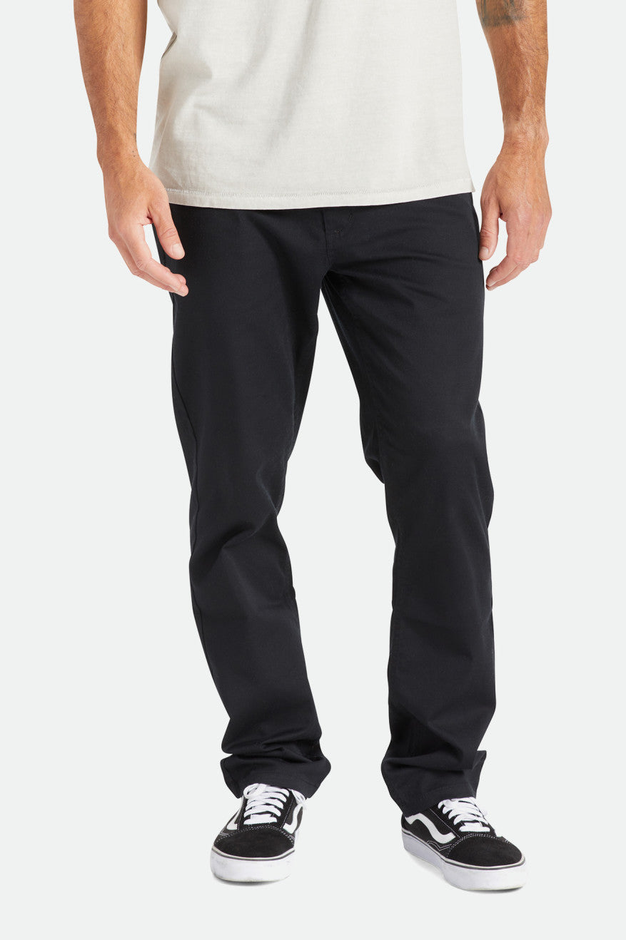 Brixton Choice Chino Regular Men\'s Pants Black | 450VGTWCU