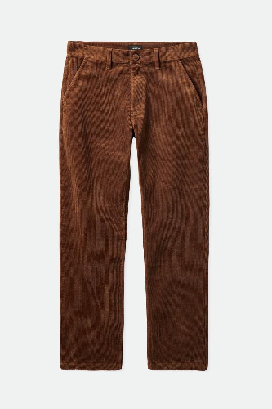 Brixton Choice Chino Regular Men's Pants Brown | 608DEQHBU