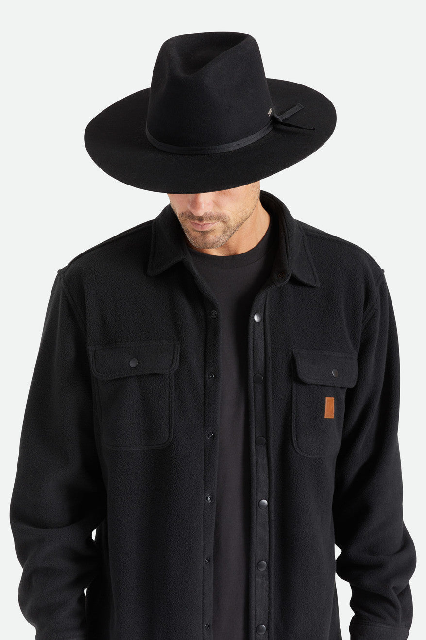 Brixton Cohen Cowboy Hat Women's Hats Black | 974XHYZEM