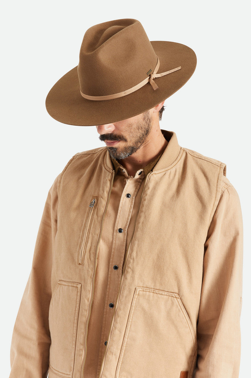 Brixton Cohen Cowboy Men's Hats Beige | 518ZSCVNQ