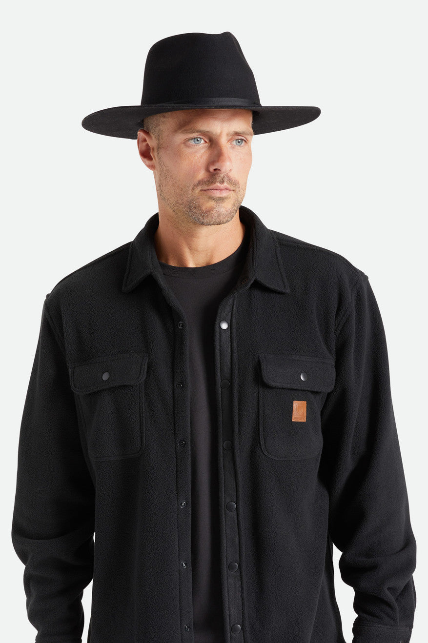 Brixton Cohen Cowboy Men's Hats Black | 854JVNIFQ